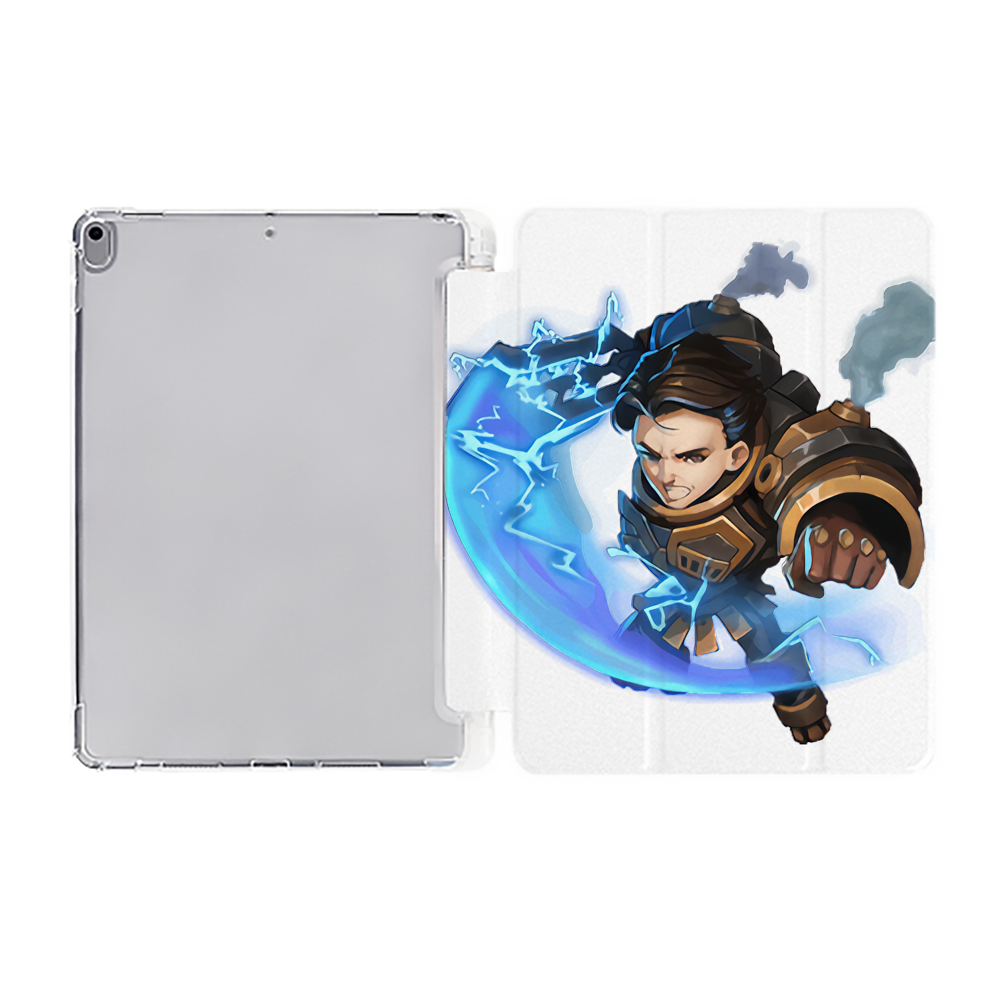 （画像用） リーグ・オブ・レジェンド League of Legends LOL IPad ケース ペン収納付き 三つ折りスタンド PUレザー×シリコン 対応機種9.5/10.5/10.9インチ